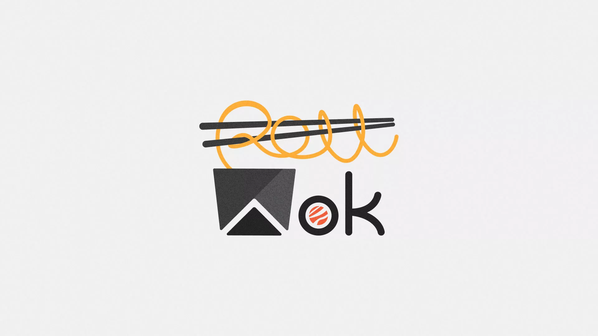 Разработка логотипа суши-бара «Roll Wok Club» в Усолье-Сибирском
