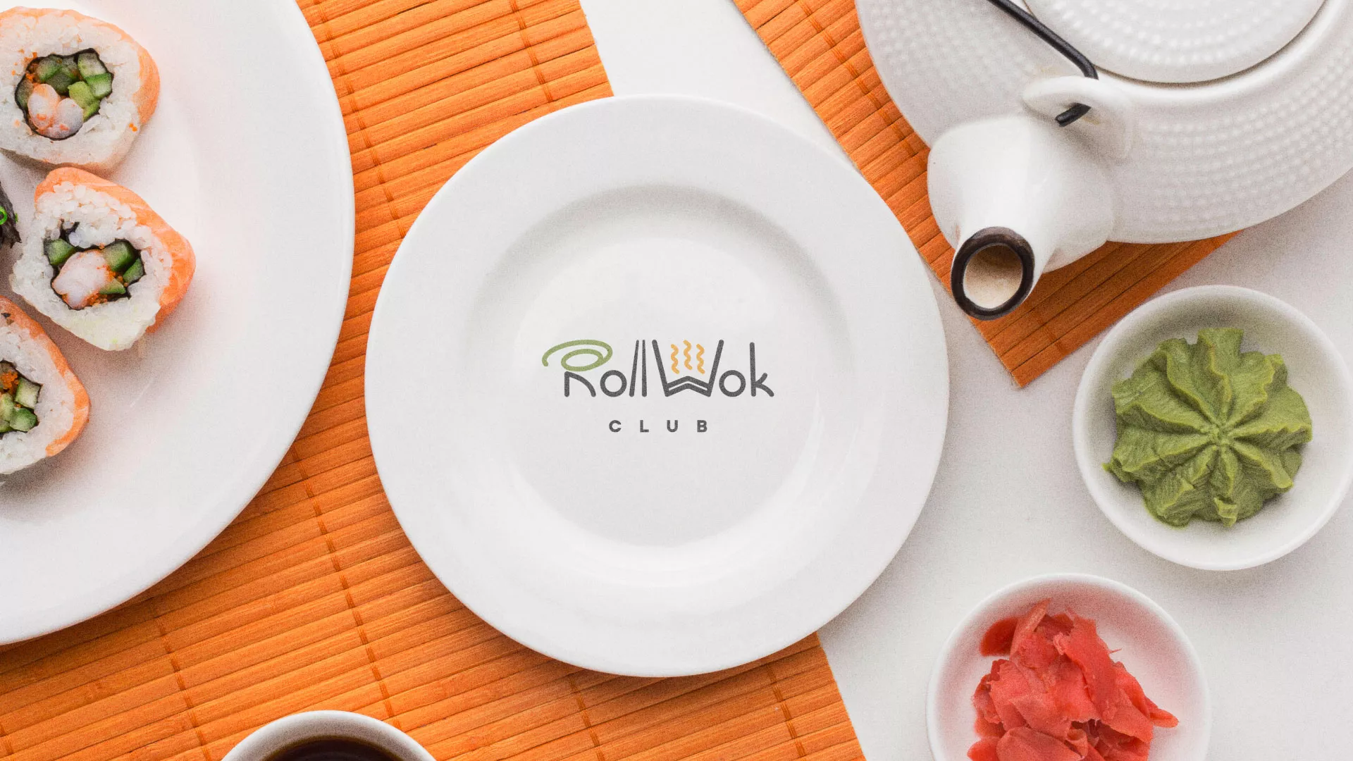 Разработка логотипа и фирменного стиля в Усолье-Сибирском для суши-бара «Roll Wok Club» Разработка логотипа и фирменного стиля в Усолье-Сибирском для суши-бара «Roll Wok Club»